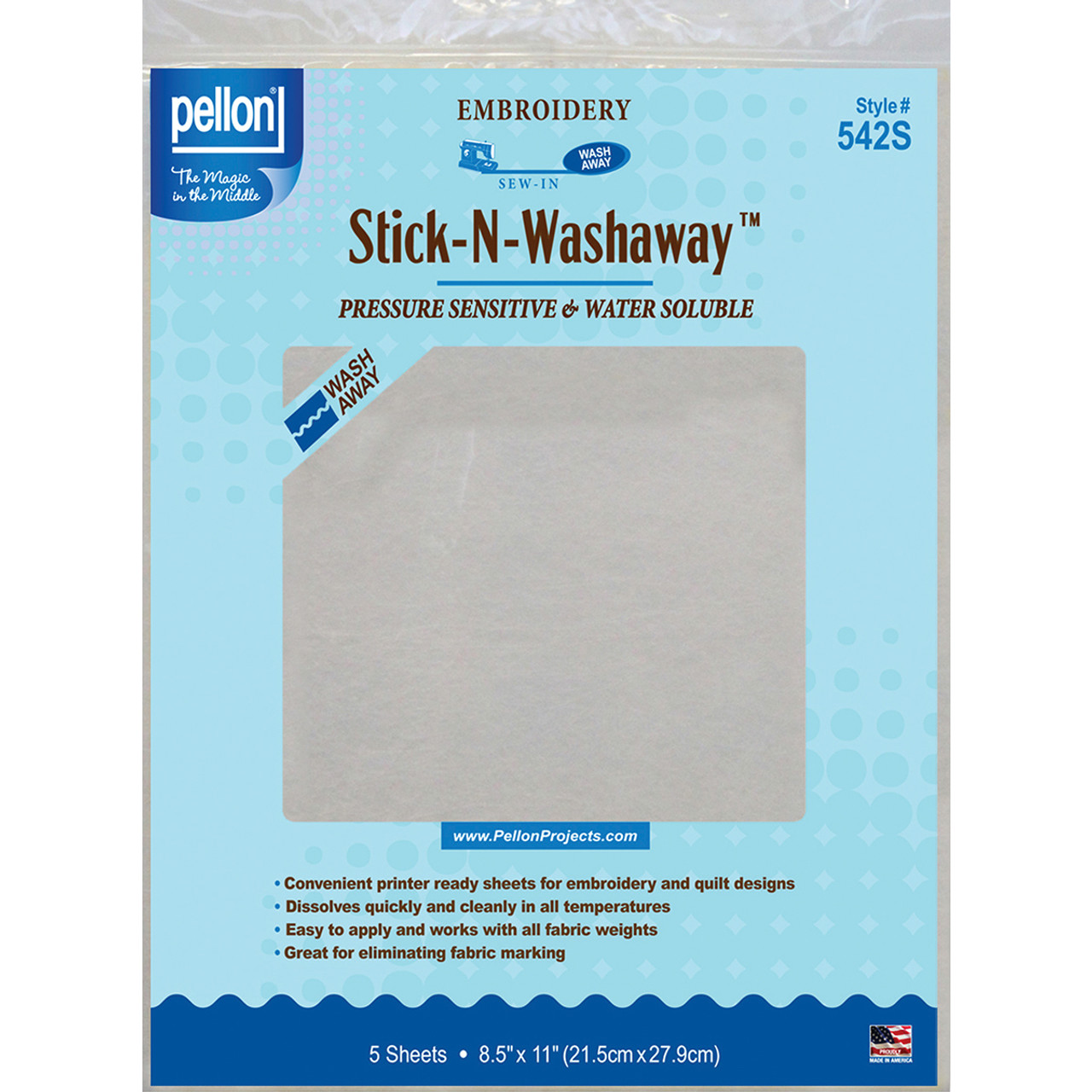 Print Stitch Dissolve Embroidery Paper Stabilizer White 8.5X11