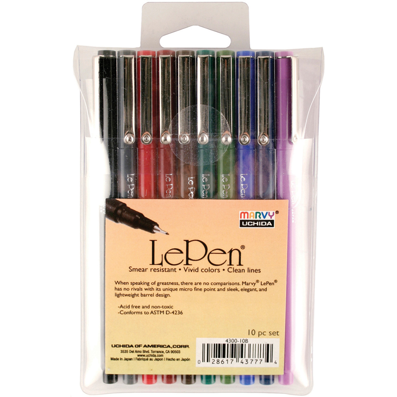 Uchida 6 Piece Le Neon Pen, Set