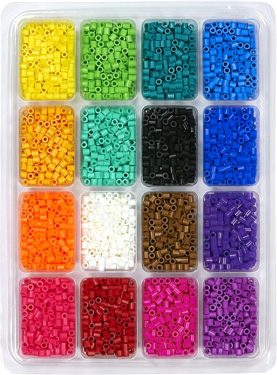 Perler Fused Bead Tray 4,000/Pkg W/Idea Book-Tray of Beads - 048533176052