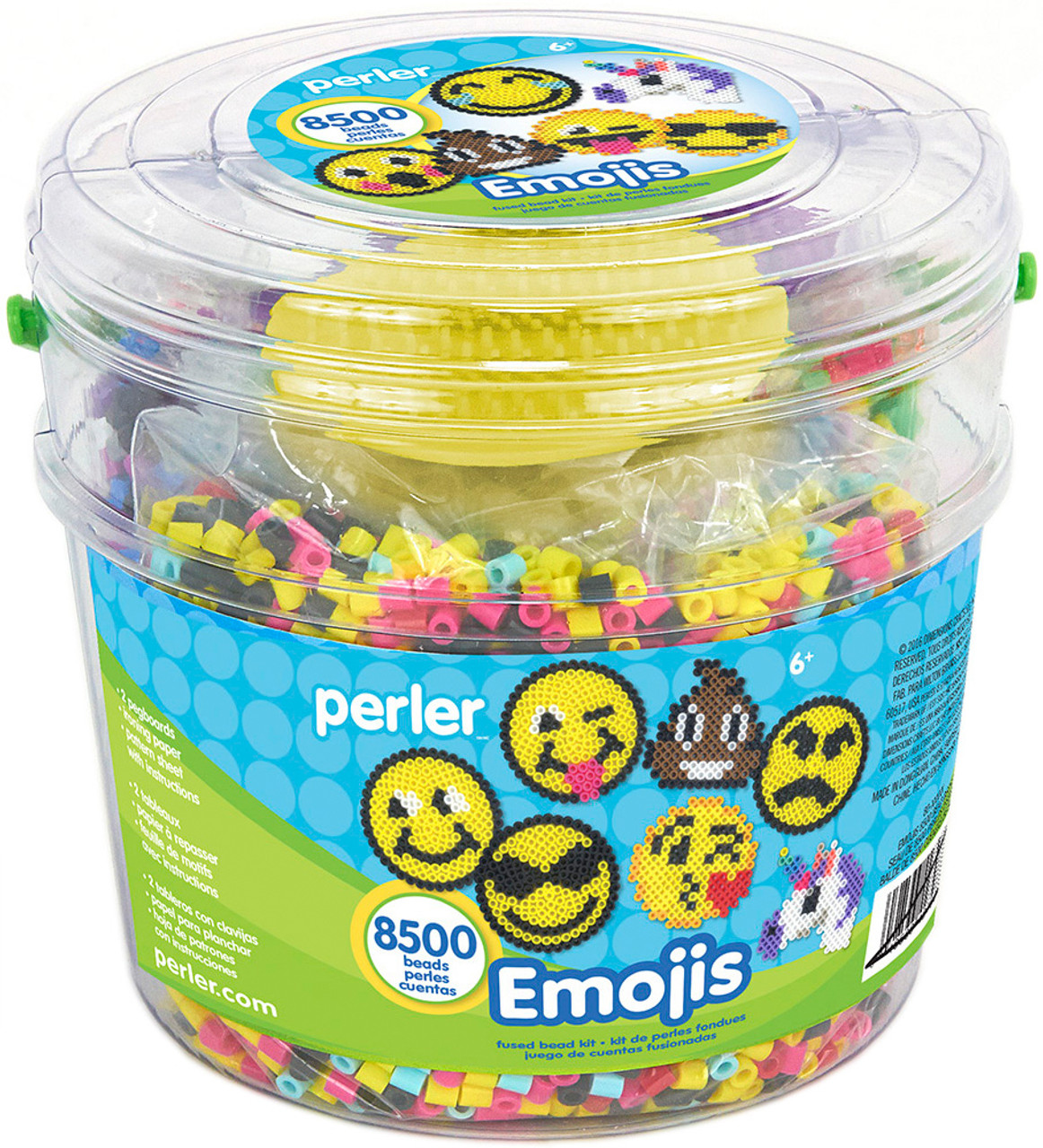 Emoji Designed Bucket of Perler Beads