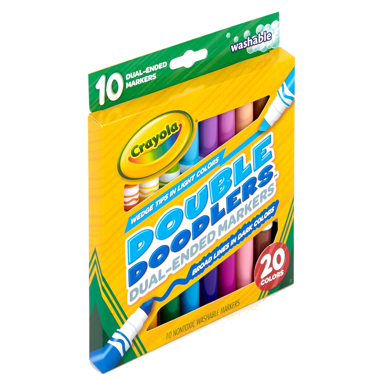 Crayola Dual-Ended Washable Double Doodlers Markers 10/Pkg-Assorted Colors
