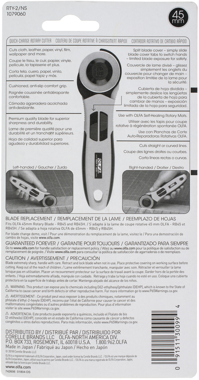 OLFA 45mm RTY-2/NS Quick-Change Rotary Cutter –