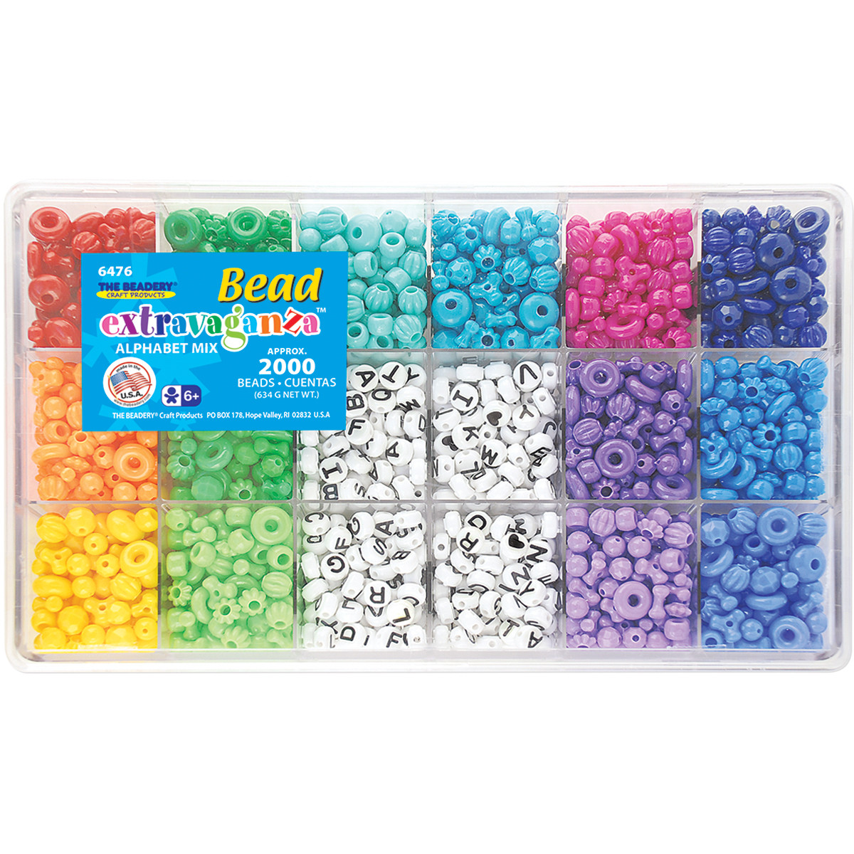 The Beadery Bead Extravaganza Bead Box Kit 22.4oz-Alphabet - B6476