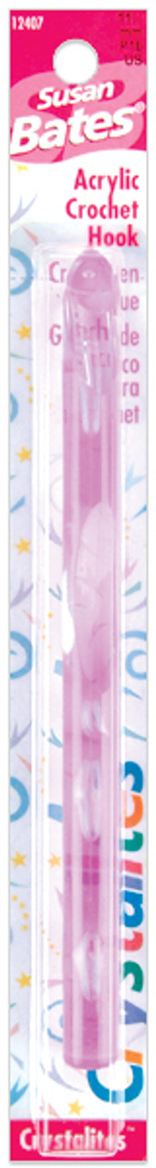 Susan Bates Crystalites Acrylic Crochet Hook 5.5-Size P16/11.5mm 12407-P -  GettyCrafts