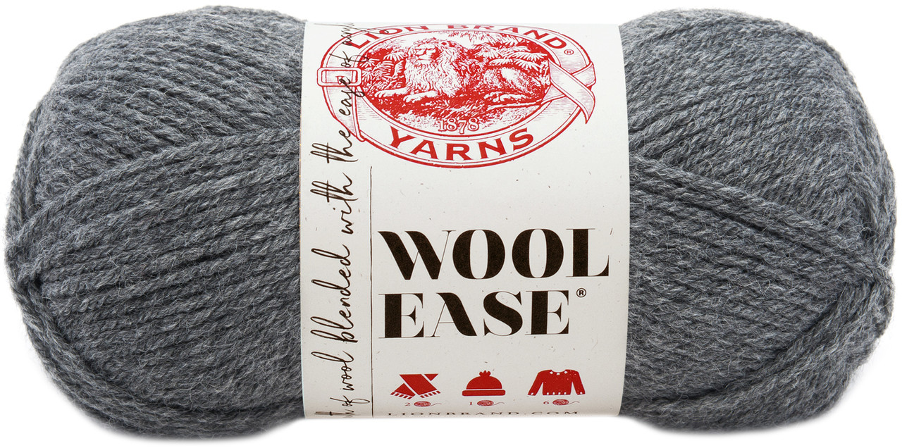 Lion Brand Wool-Ease Yarn -Oxford Grey 620-152 - GettyCrafts