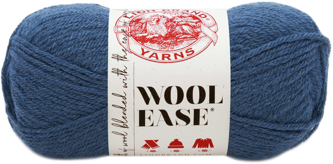 Lion Brand Wool-Ease Yarn -Denim 620-114 - GettyCrafts