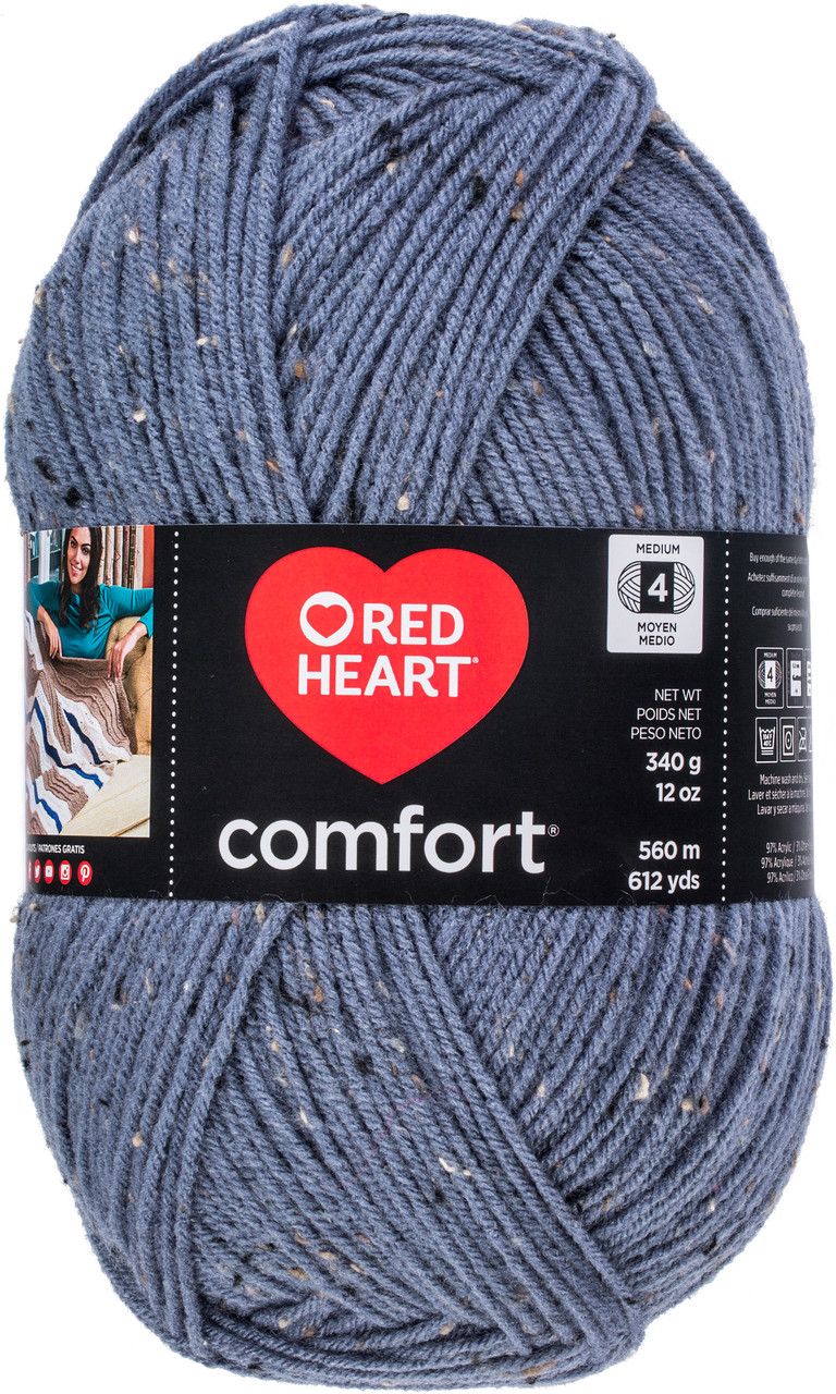 RED HEART Comfort Yarn-Black Fleck