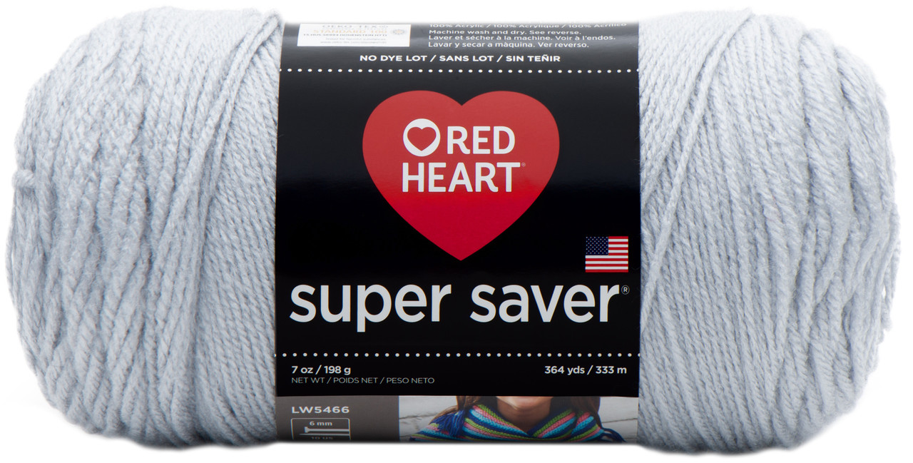 Red Heart Super Saver Dusty Gray Yarn - 3 Pack of 198g/7oz