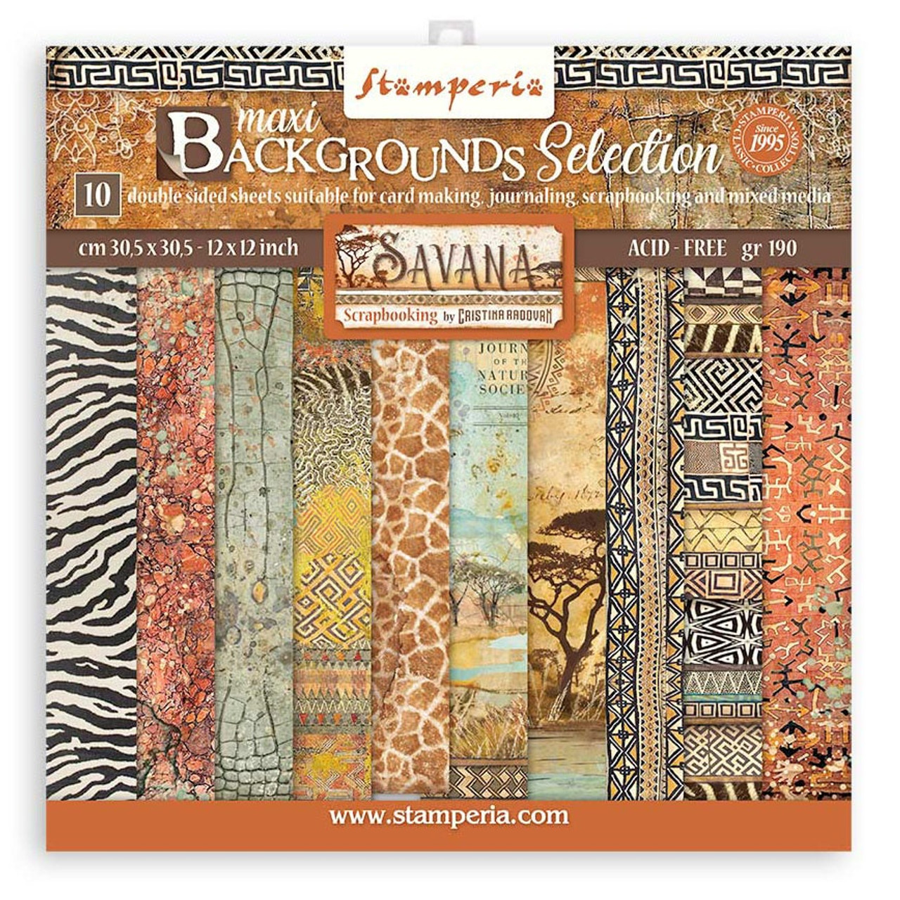 Stamperia Desire - 12x12 Backgrounds Paper Pad SBBL121