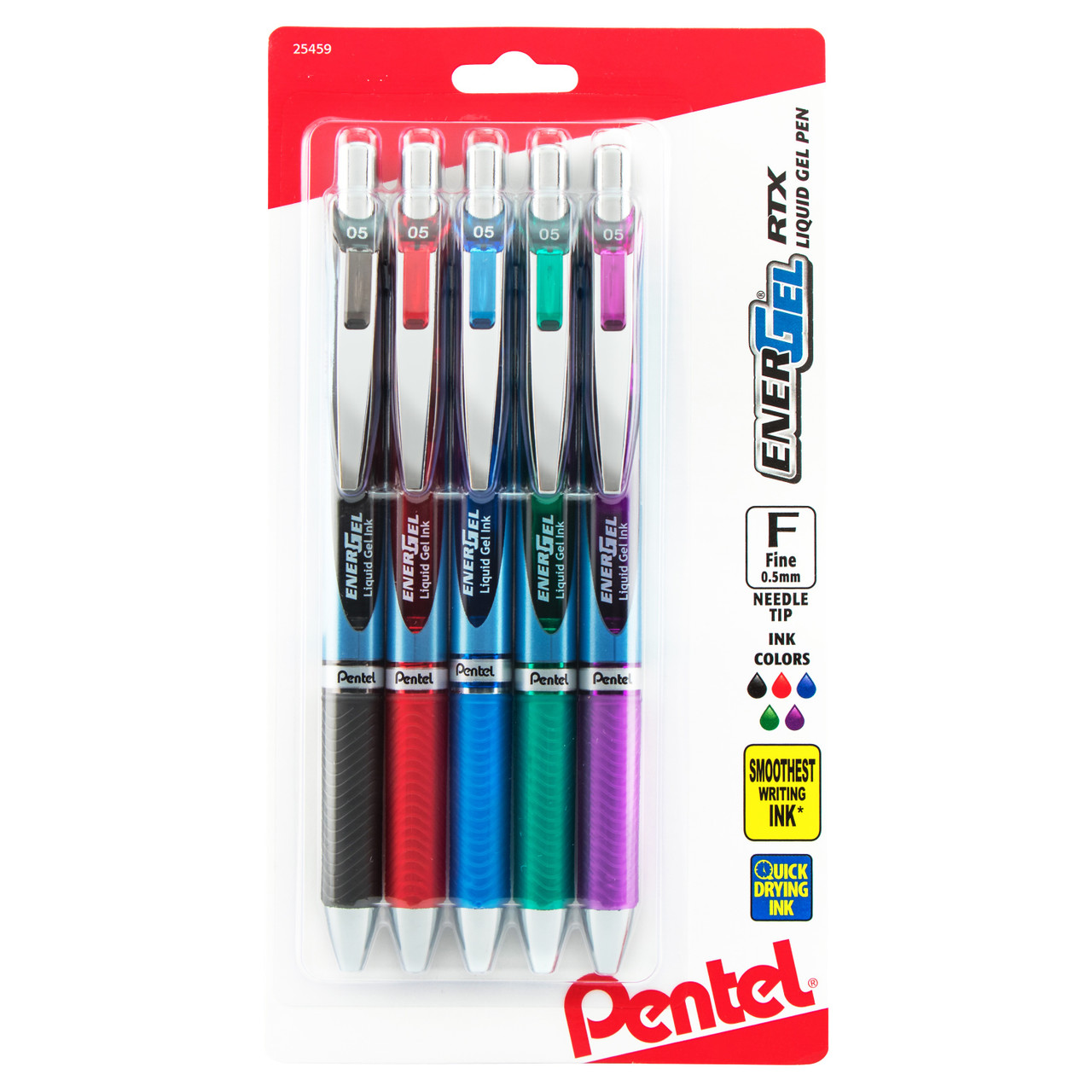 Pentel EnerGel RTX Gel Pens Assorted Ink BL77BP12M