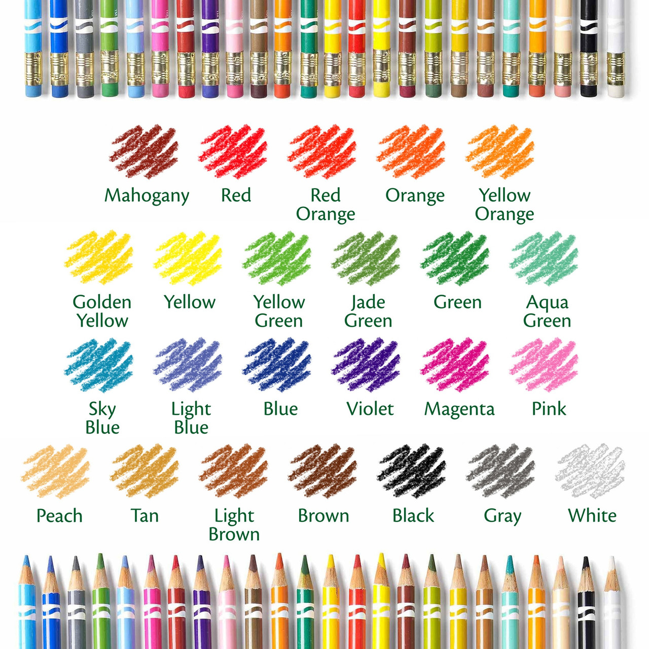 Crayola Erasable Colored Pencils-24/Pkg Long 68-2424 - GettyCrafts