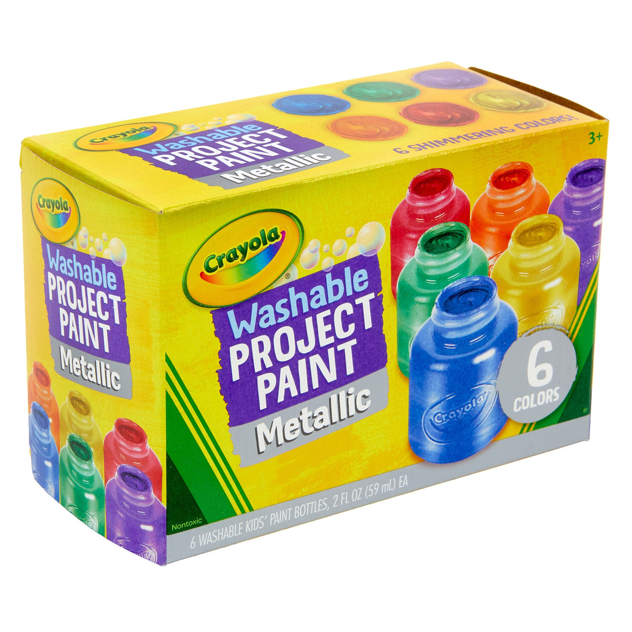 Crayola Project Paint, Washable, Classic - 6 pack, 2 fl oz bottles