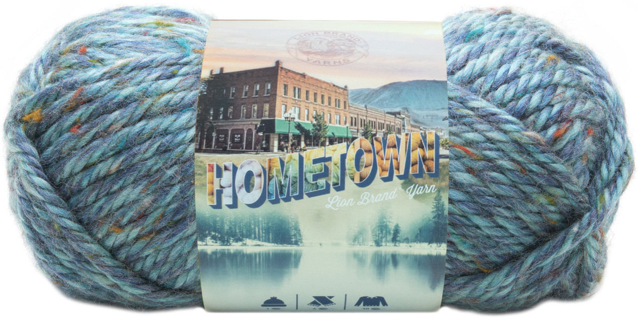  Lion Brand Yarn (3 Pack) 135-308 Hometown Yarn, Key Largo Tweed