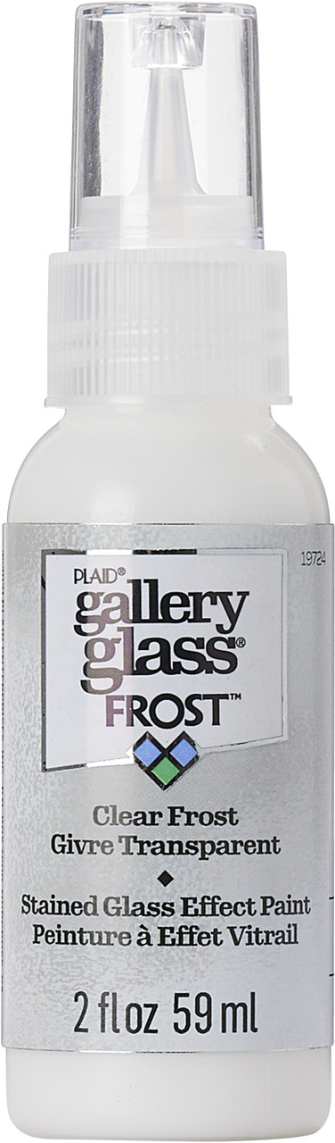 FolkArt Gallery Glass Paint 2oz-Frost Clear FAGG2OZ-19724 - GettyCrafts