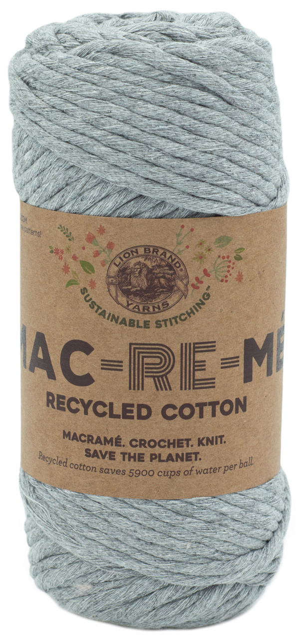 Lion Brand Mac-Re-Me Yarn-Oxford Grey 845-150 - GettyCrafts