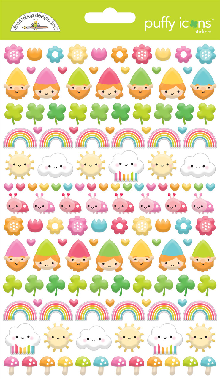 Doodlebug Puffy Stickers-Doggone Cute Icons