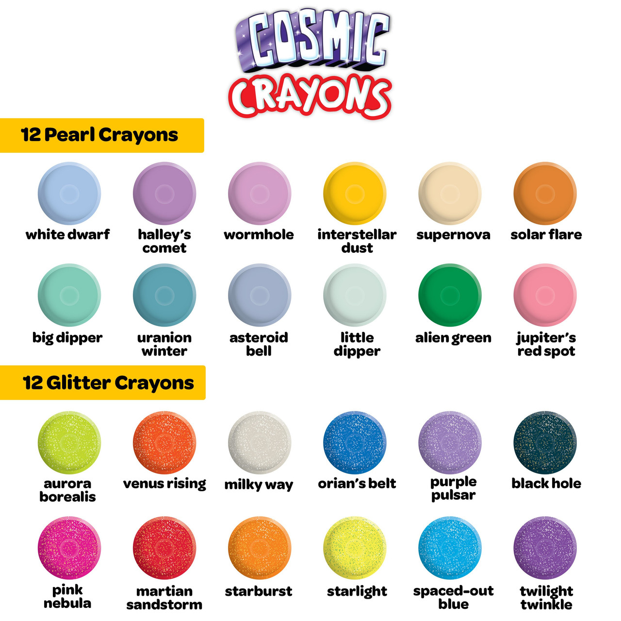 3 Pack Crayola Crayons 24/Pkg-Cosmic 523447 - GettyCrafts