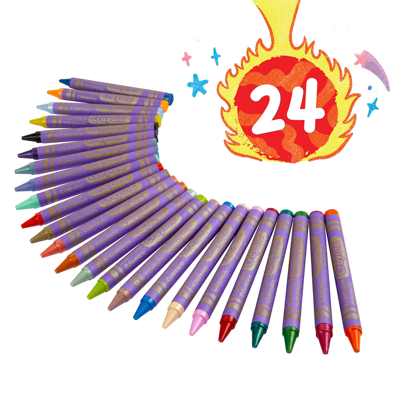 3 Pack Crayola Crayons-Glitter 24/Pkg 52-3715