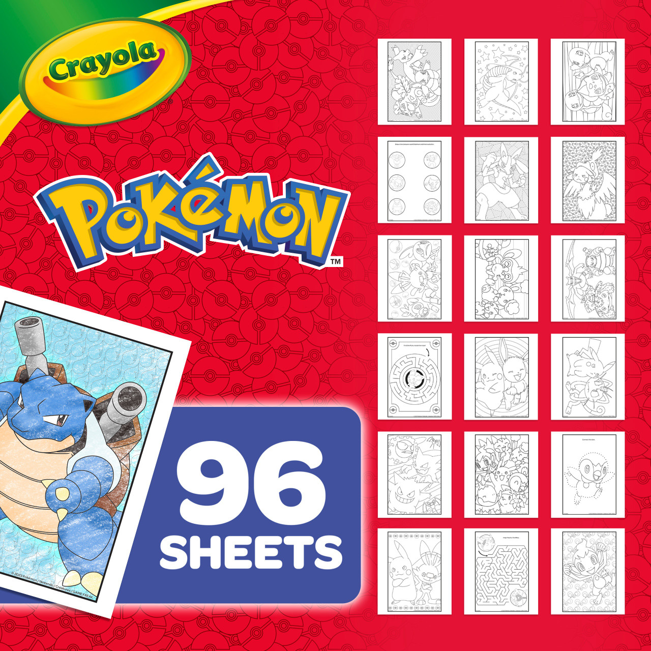 Crayola Coloring Book-Pokemon, 96 Pages 42732 - GettyCrafts