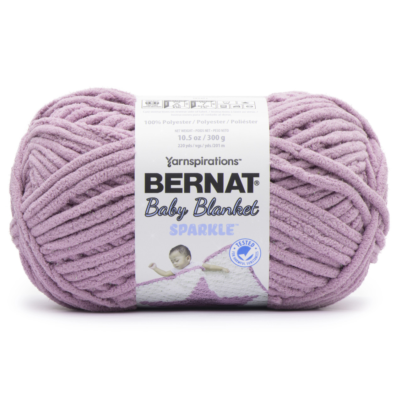 Bernat Baby Blanket Yarn - 3 Pack with Pattern - Lilac