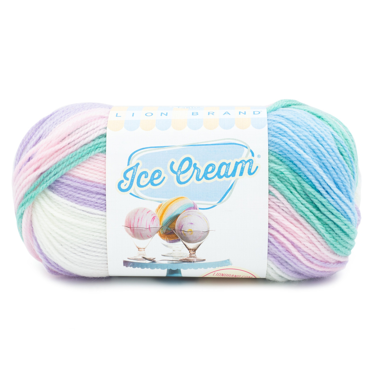Lion Brand Ice Cream Yarn-Raspberry Ripple 
