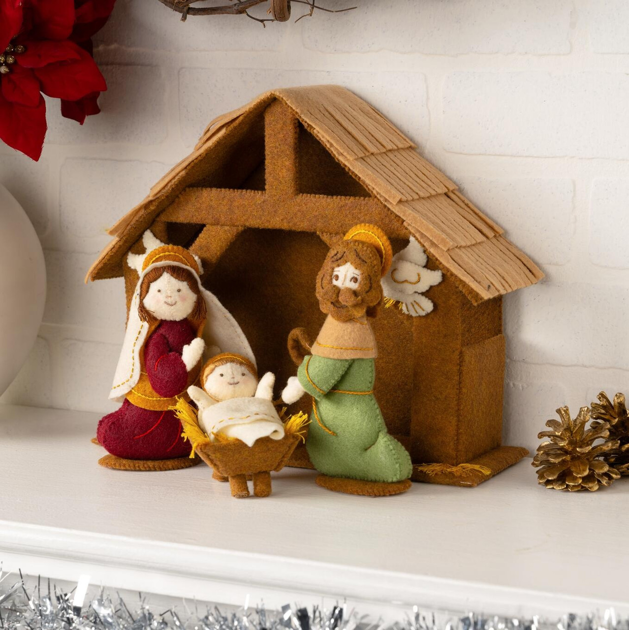 Bucilla Felt Applique, Christmas Stocking Kit, Christmas Nativity