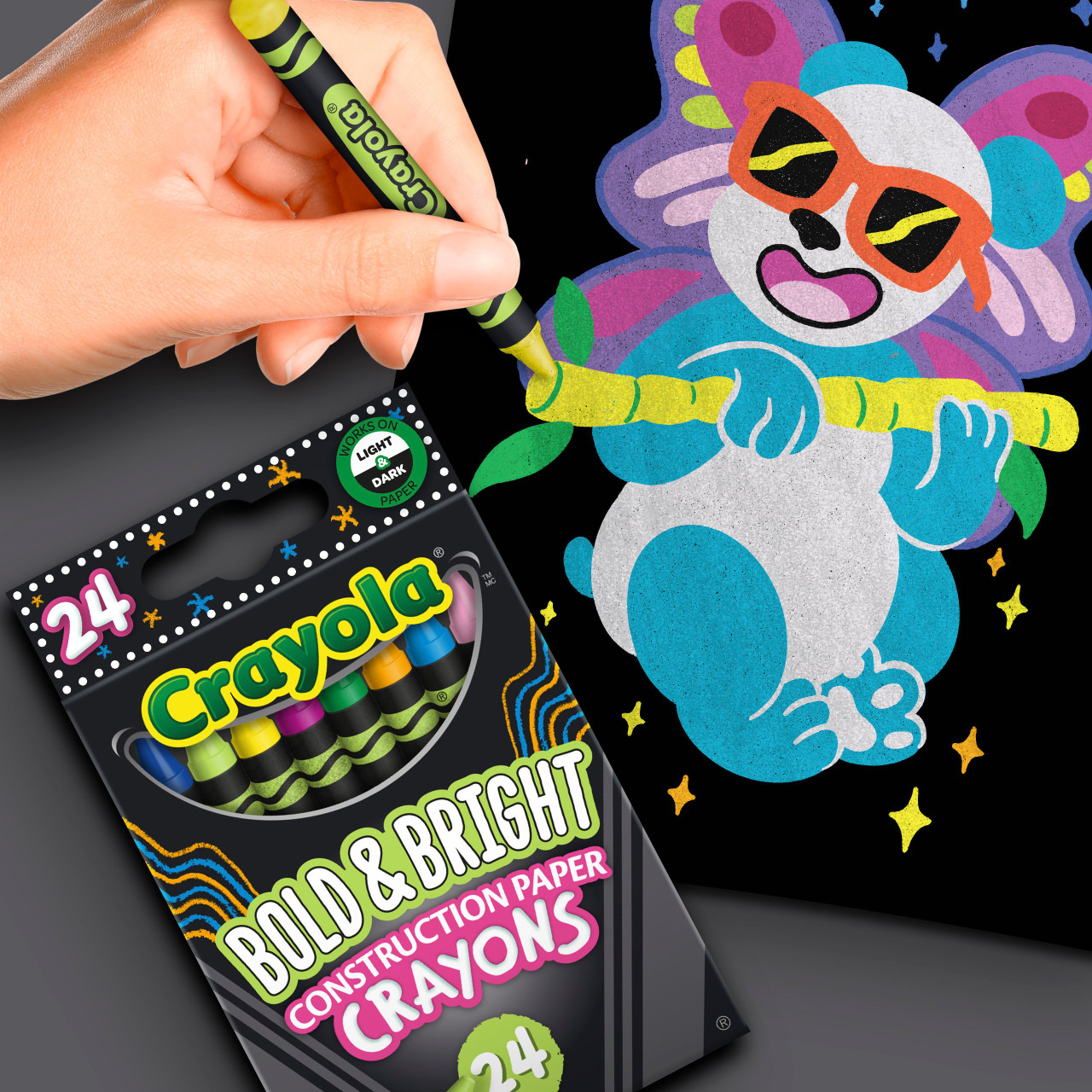3 Pack Crayola Crayons-Glitter 24/Pkg 52-3715 - GettyCrafts
