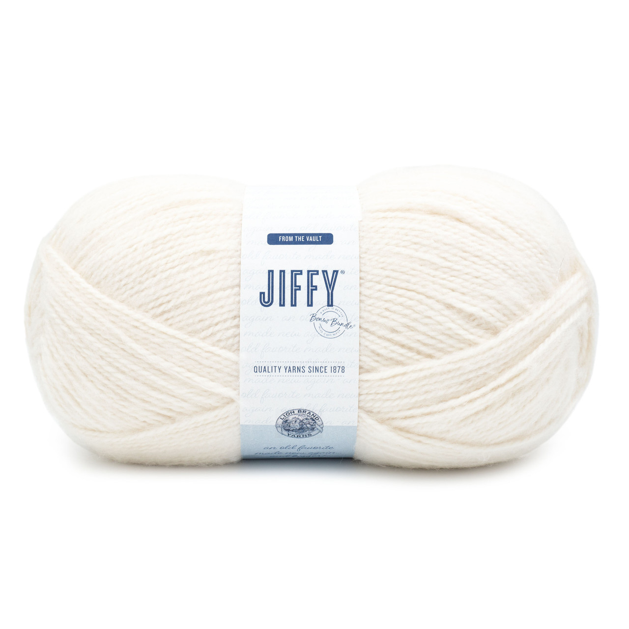 Lion Brand Jiffy Bonus Bundle Yarn-Cream 451-098W - GettyCrafts