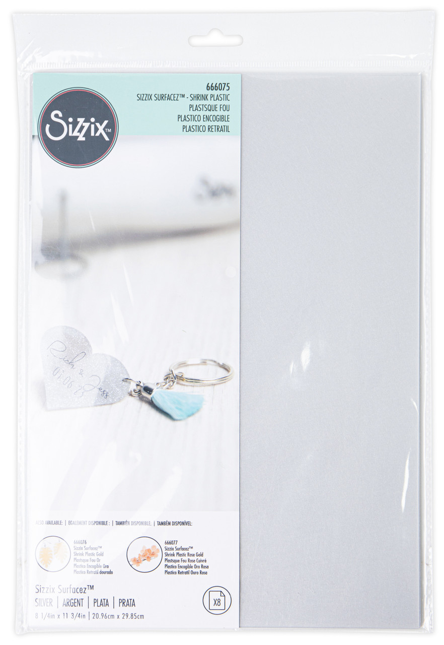 Sizzix Surfacez Shrink Plastic 8.5X11 10/Pkg - Printable