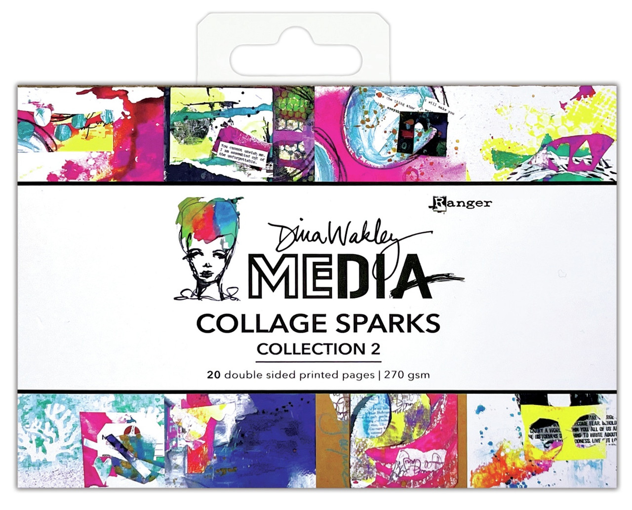 Dina Wakley 6X4 Media Collage Sparks: Collection 3, 20/Pkg