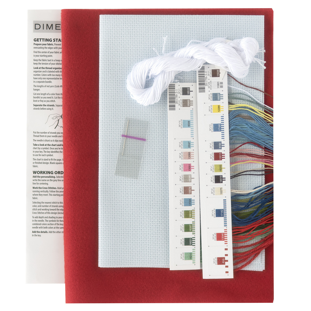 Pluto Cross Stitch Stocking Kit: Includes: Thread, 14 Count Aida Fabric,  Felt, Needle & Instructions. Wool Yarn Included for Hanger