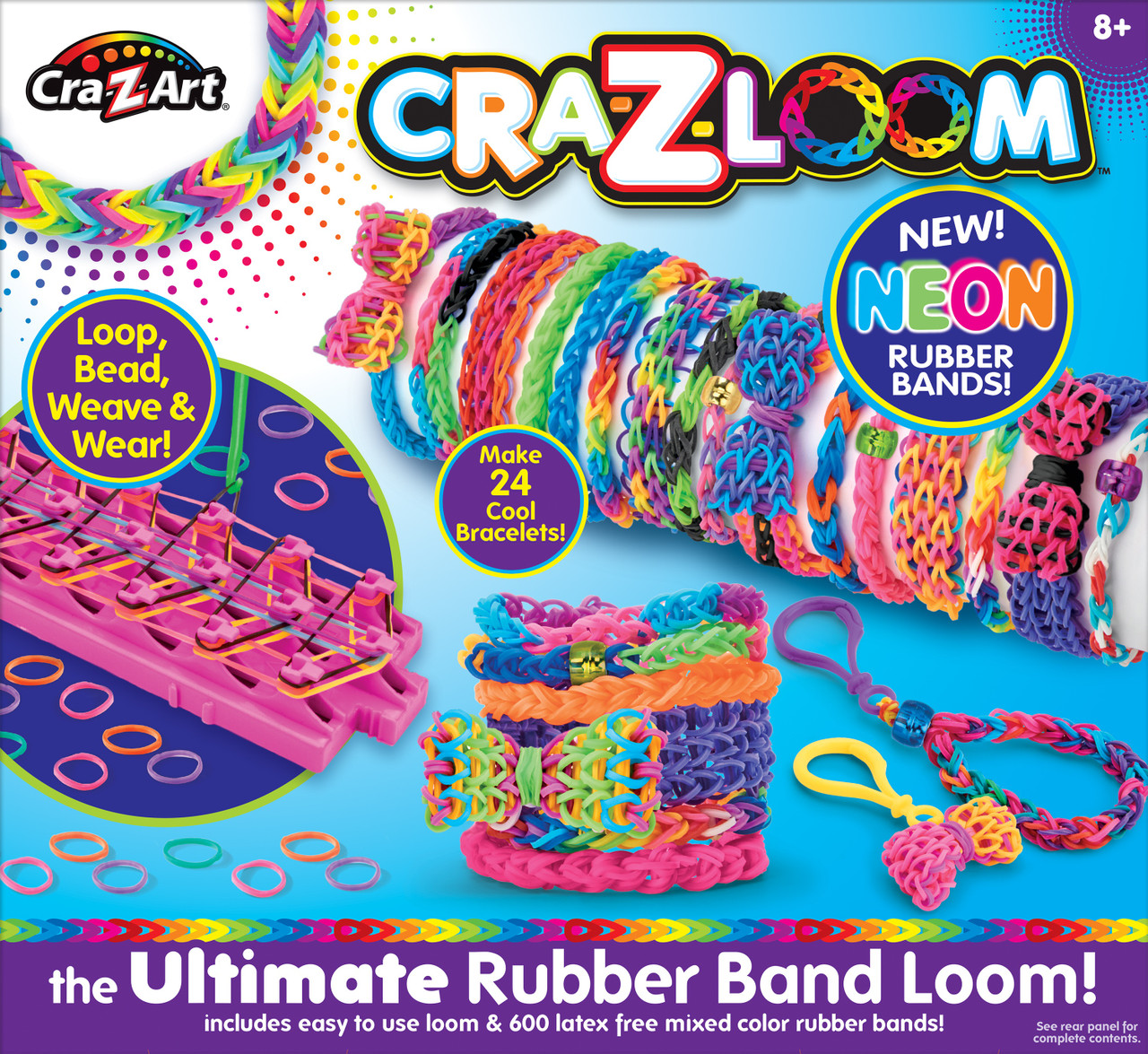 Cra-Z-Art Cra-Z-Loom Rubber Band Loom Kit-Unicorn And Neon Assortment 191284