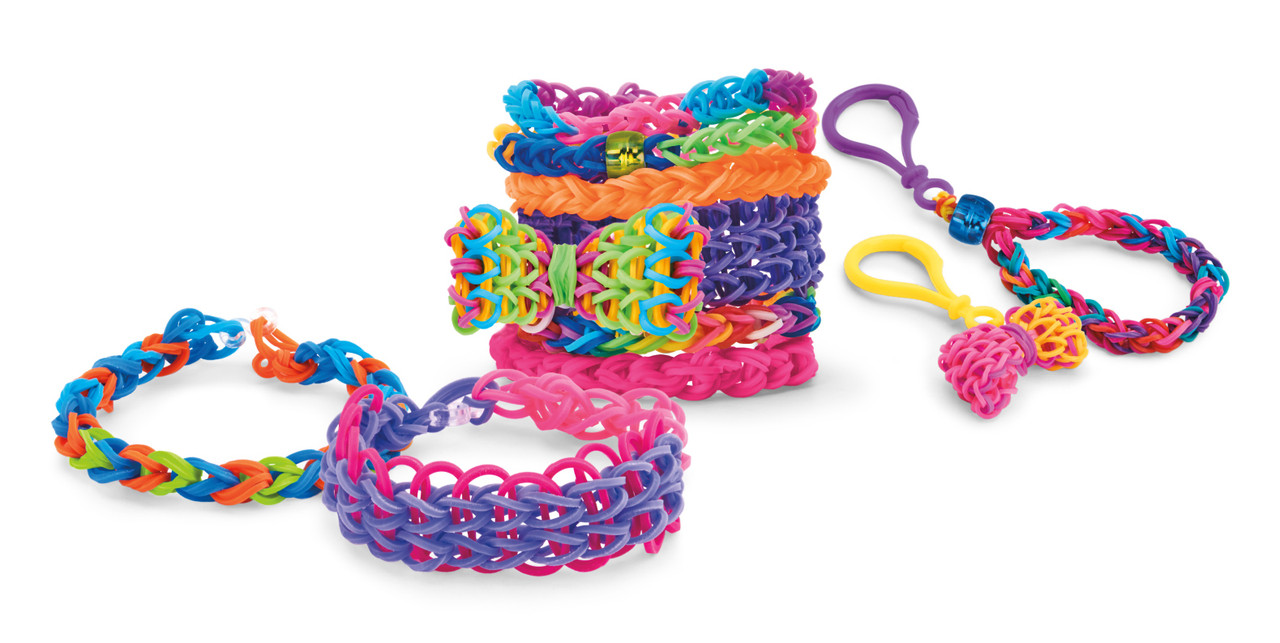 Cra-z-Art Cra-Z-Loom Metallic Madness Rubber Band Bracelet Loom & Hook