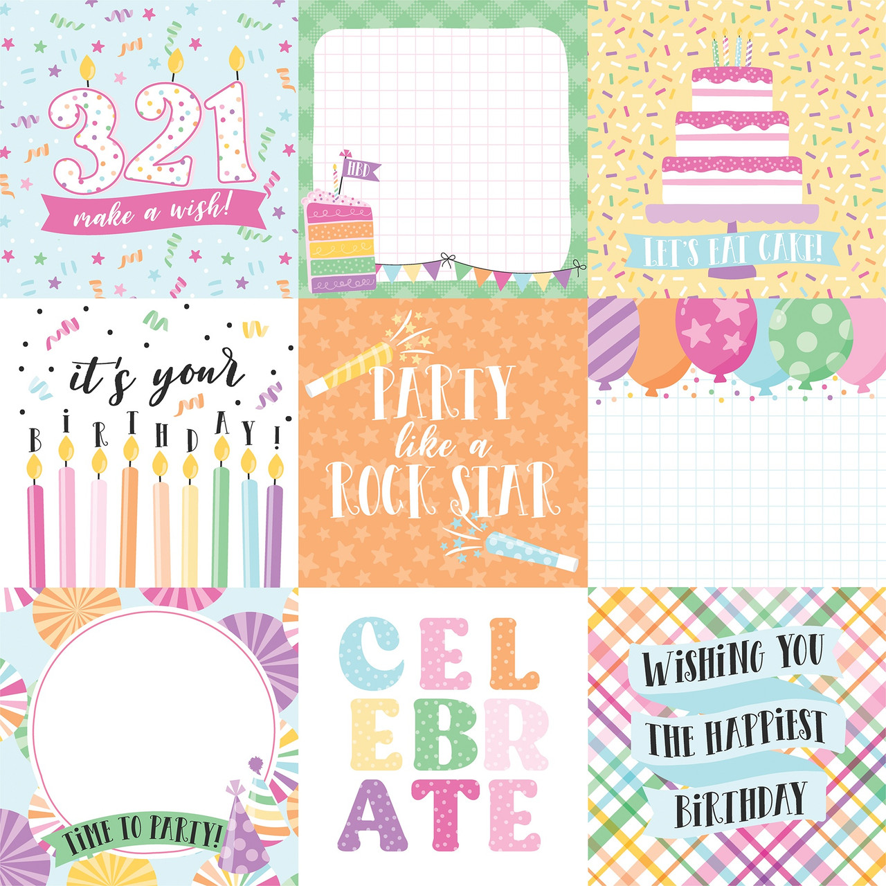 Let's Create Double-Sided Cardstock 12X12-3X4 Journaling Cards