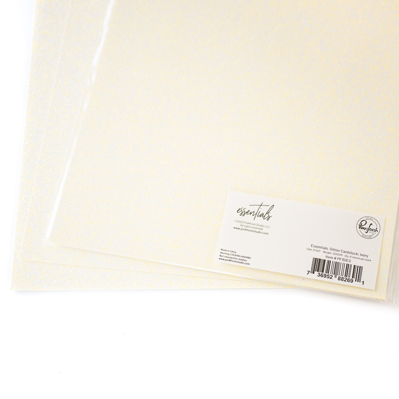 Pinkfresh Studio Essentials Glitter Cardstock Gold