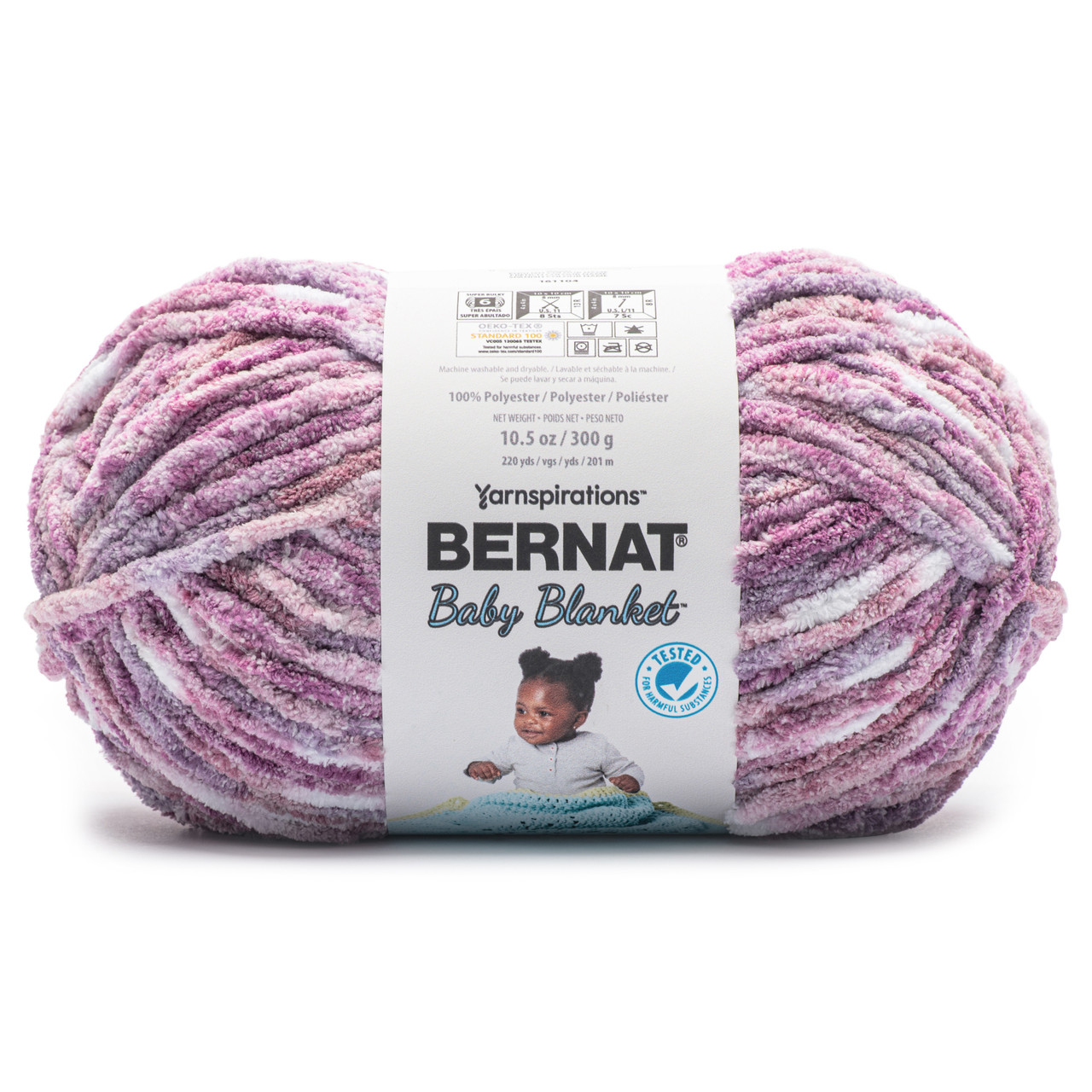 2 Pack Bernat Baby Blanket Big Ball Yarn-Lavender Fields 161104-04933