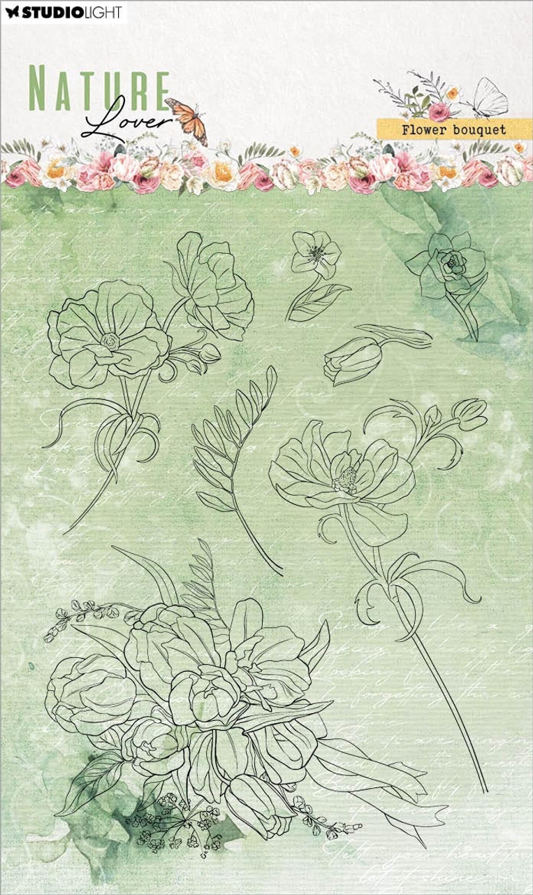 Studio Light Nature Lover Clear Stamps-Nr. 592, Flower Bouquet STAMP592