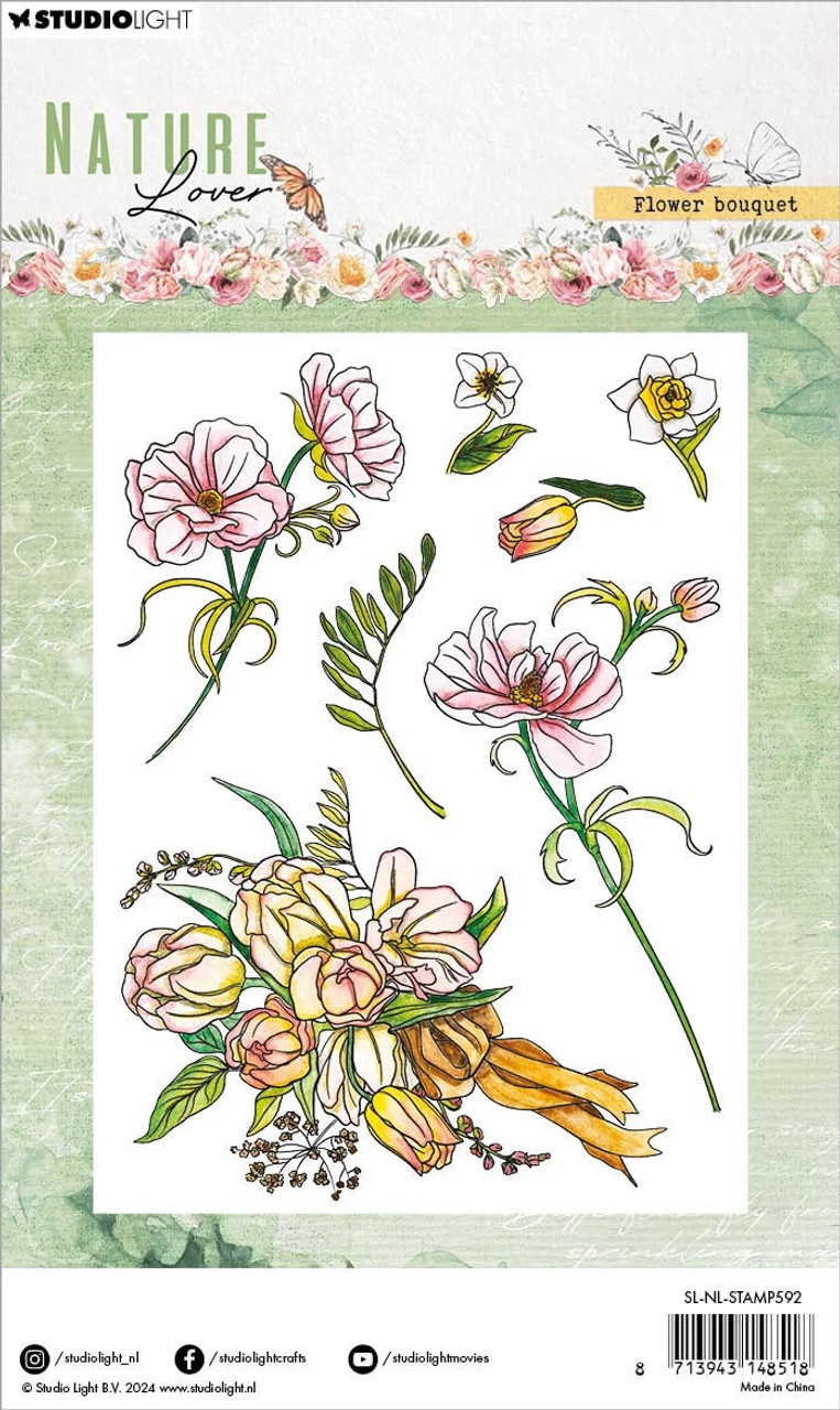 Studio Light Nature Lover Clear Stamps-Nr. 592, Flower Bouquet STAMP592