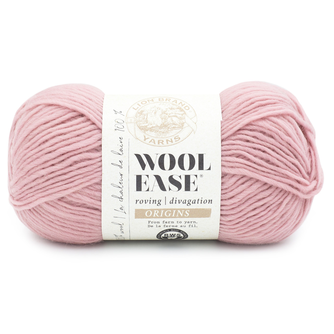 Lion Brand Wool-Ease Roving Origins Yarn-Blush 647-102 - GettyCrafts