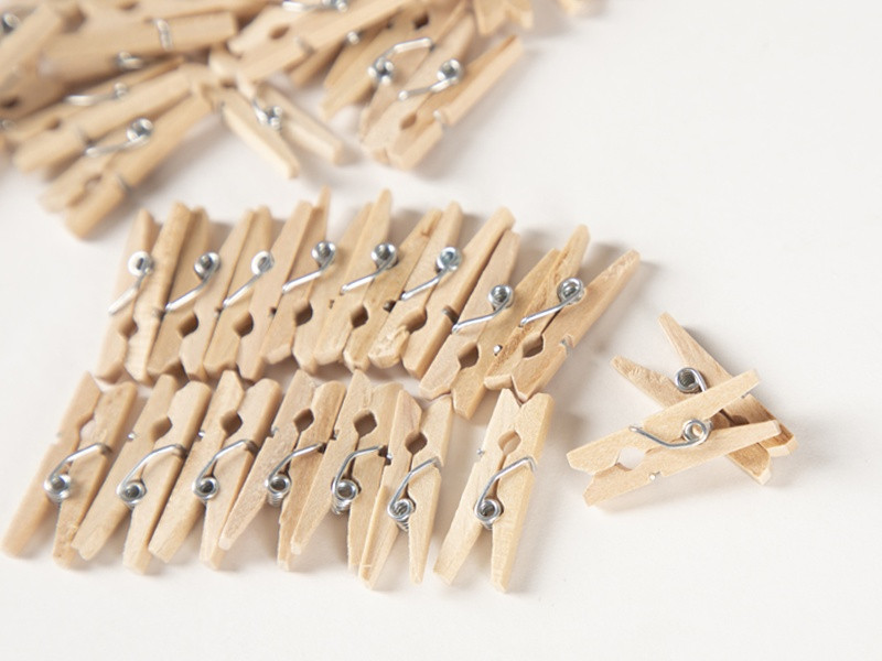 Spring Cloth Pin 6 Pack CousinDIY Tiny Spring Clothespins 50/Pkg-Natural 1