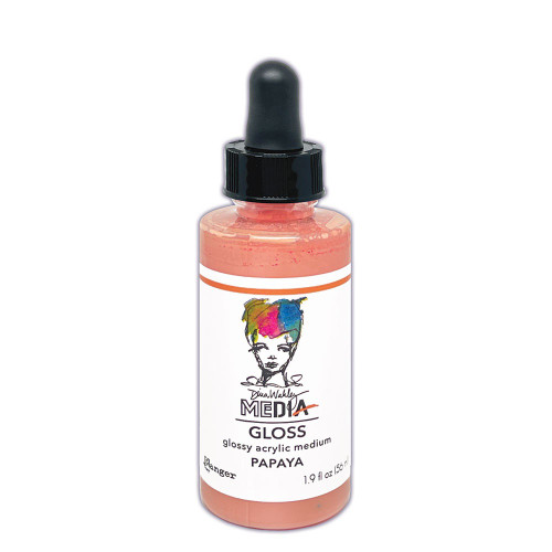 Dina Wakley Media Gloss 2oz Dropper Style-Papaya - 5A002FRM-1H8C5 - 789541089315