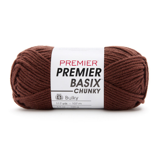 3 Pack - Premier Basix Chunky Yarn-Mahogany - 1145-1H7S1 - 840166863183