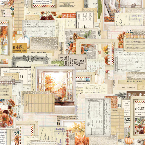 25 Pack - Simple Vintage Autumn Breeze Double-Sided Cardstock 12"X12"-Give Thanks - 5A00328C-1H3XC