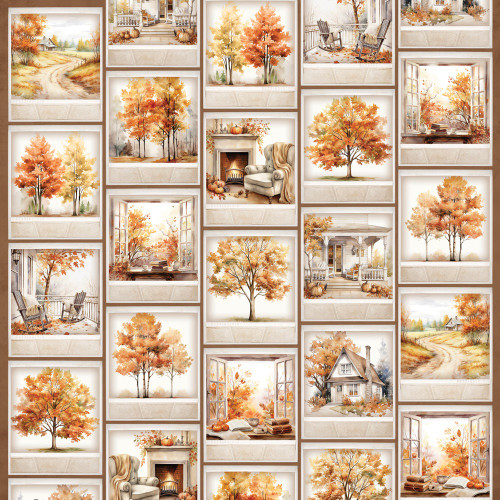 25 Pack - Simple Vintage Autumn Breeze Double-Sided Cardstock 12"X12"-Crisp Days - 5A00328C-1H3XL