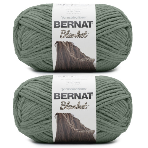 12 Pack - Bernat Blanket Big Ball Yarn 2/Pack-Smoky Green - 5A00216Z-1G4CJ - 726465500243 12 Pack - Bernat Blanket Big Ball Yarn 2/Pack-Smoky Green - 5A00216Z-1G4CJ - 726465500243