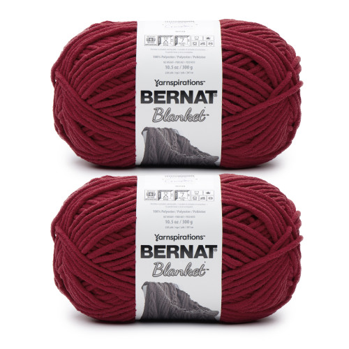 12 Pack - Bernat Blanket Big Ball Yarn 2/Pack-Crimson - 5A002169-1G4CL - 726465500250
