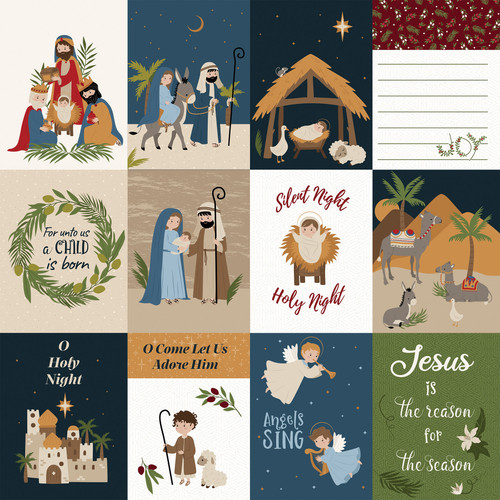 25 Pack - Silent Night Double-Sided Cardstock 12"X12"-A Savior Is Born - 5A0034MF-1H691