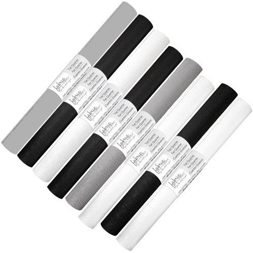 36 Pack - Fabric Editions Fabric Palette Assortment 18"X21" PDQ-Asssorted Designs - Black/White/Gray - 5A003435-1H5TC - 699919377060
