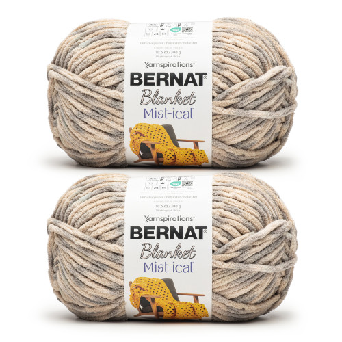 12 Pack - Bernat Blanket Mist-Ical Yarn 2 Pack-Gray Cloud - 5A002LRG-1GNDC - 726465302014