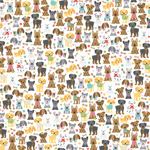 25 Pack - Bella Blvd Bow Wow Double-Sided Cardstock 12"X12"-Dog Pack - 5A002XZ3-1GYVX